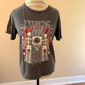 Vans Women's Gem N Eye Gray "on tour forever" T-shirt Size M